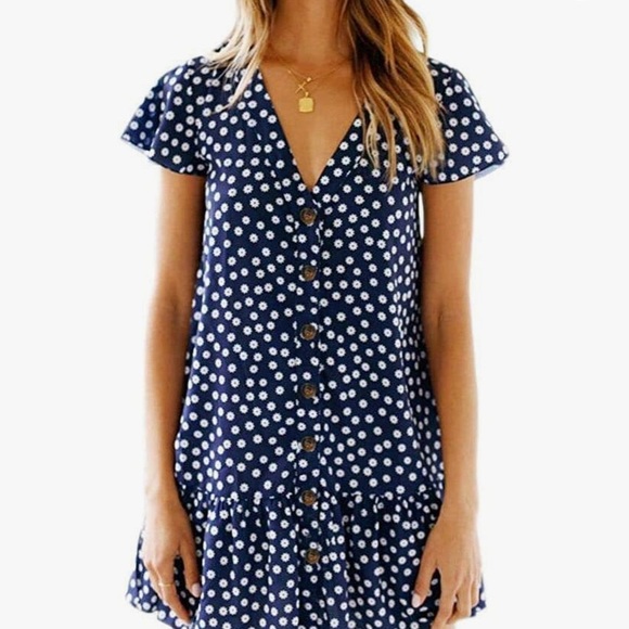 Blue floral dress - Picture 2 of 3